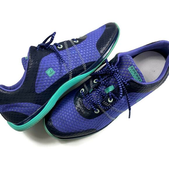 Sperry Top Sider PT Breeze Shoes Oxford Lace Up Black Iris Rare HTF Womens Sz 10 - Picture 12 of 12